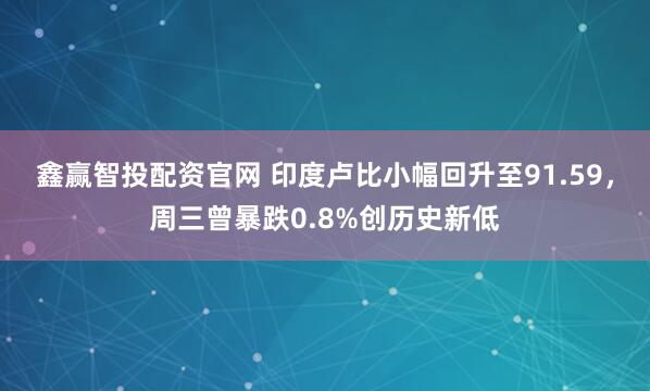 鑫赢智投配资官网 印度卢比小幅回升至91.59，周三曾暴跌0.8%创历史新低